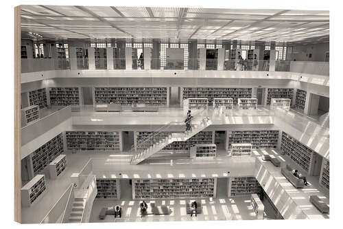 Quadro de madeira Public Library Stuttgart