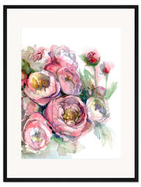 Gerahmter Kunstdruck Pfingstrosen