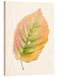 Stampa su legno Autumn leaf