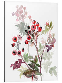 Aluminium print Rosehips