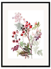 Framed art print Rosehips