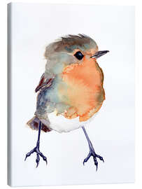 Canvas print  Baby robin in watercolour - Verbrugge Watercolor