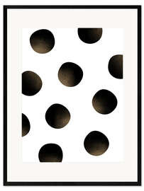 Impression artistique encadrée Pois noirs