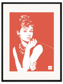 Gerahmter Kunstdruck Audrey Hepburn Pop Art