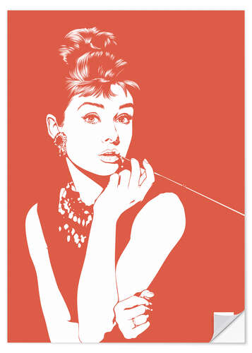 Sticker mural Audrey Hepburn Pop Art