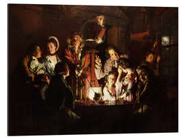 Magnettafel Ein Experiment mit einem Vogel in einer Luftpumpe