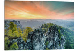 Galleritryck Bastion Saxon Switzerland Sunrise