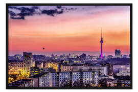 Gerahmter Kunstdruck Berlin Skyline im Sommer