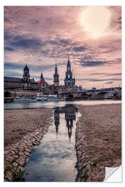 Selvklebende plakat Old quarter Dresden