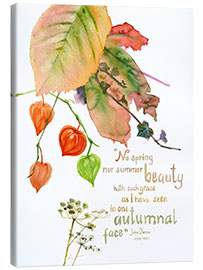 Canvas print Autumn Quote John Donna