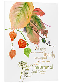 Foam board print Autumn Quote John Donna