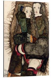 Magnettafel Zwei Mädchen auf einer Decke mit Fransen