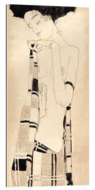 Gallery Print Stehendes Mädchen in kariertem Tuch