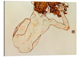 Magnettafel Kauernder Rückenakt