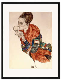 Gerahmter Kunstdruck Marga Boerner mit Puderdose