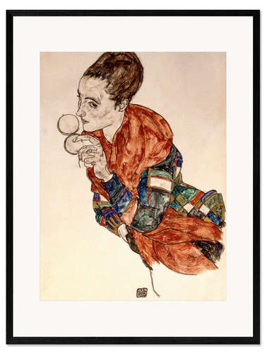 Framed art print Marga Boerner with powder box