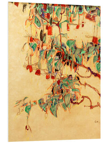 Foam board print Fuchsia Branches (Sun Tree)