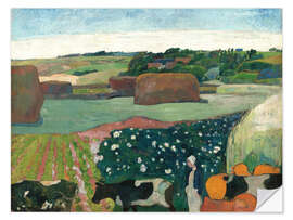Vinilo para la pared Haystacks in Brittany