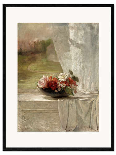 Framed art print Flowers on a Window Ledge