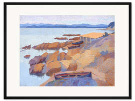 Gerahmter Kunstdruck Küste in der Nähe von Antibes