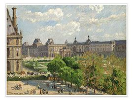 Wall print  Place du Carrousel - Camille Pissarro