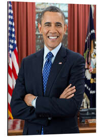 Aluminium print President Barack Obama in Portrait