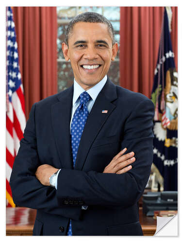 Wall sticker President Barack Obama in Portrait