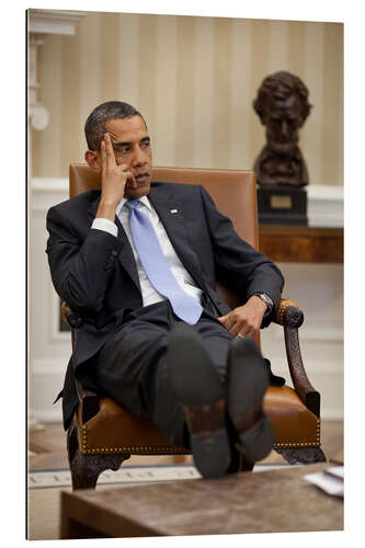 Gallery print President Barack Obama in the Oval Office