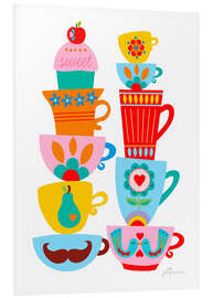 Foam board print Scandinavian cups