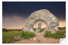 Wandsticker Bronzezeit Monument Men-an-Tol in Cornwall (England)