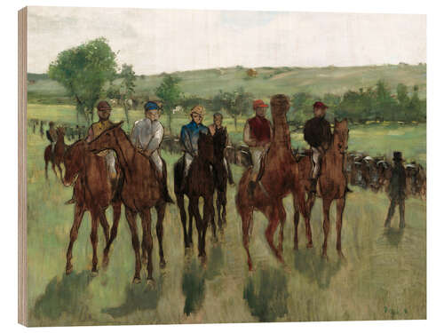 Wood print The Riders