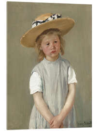 Acrylic print Child in a Straw Hat