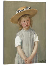 Stampa su alluminio Child in a Straw Hat