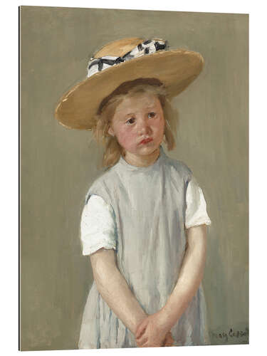 Quadro em plexi-alumínio Child in a Straw Hat