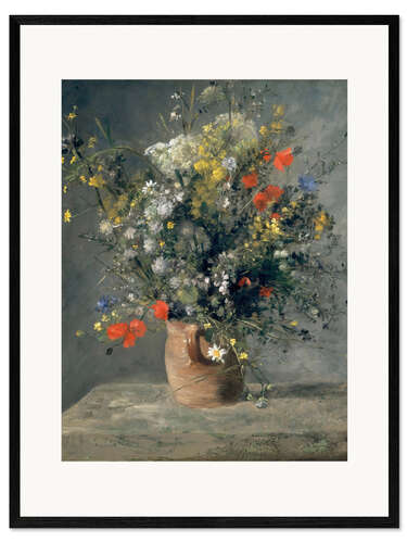 Impresión de arte enmarcada Flores en un florero, 1866