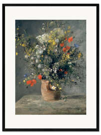 Impresión de arte enmarcada Flores en un florero, 1866