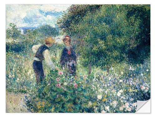 Naklejka na ścianę Picking Flowers
