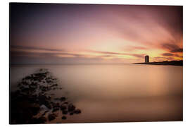 Aluminium print Büsum North Sea Sunset