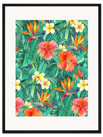 Gerahmter Kunstdruck Tropischer Garten