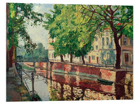 Foam board print Potsdam city canal