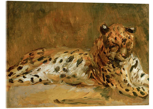 Quadro em acrílico Reclining African Leopard