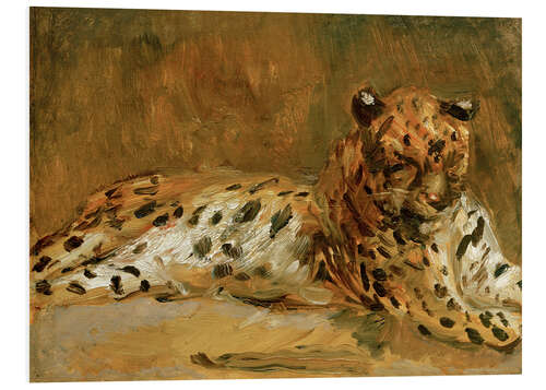 Foam board print Reclining African Leopard