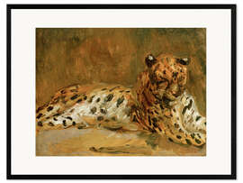 Framed art print Reclining African Leopard