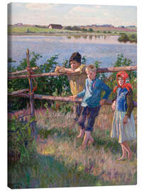 Quadro em tela Children at the lake - Nikolay Bogdanov-Belsky