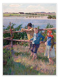 Wall print Children at the lake - Nikolay Bogdanov-Belsky