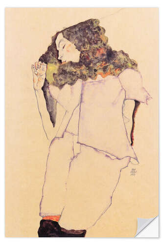 Wall sticker Sleeping Girl (Study after Gerti Schiele)