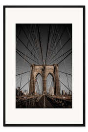 Gerahmter Kunstdruck Brooklyn Bridge
