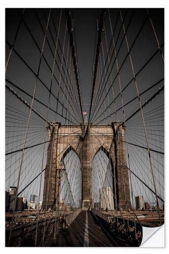 Selvklebende plakat Brooklyn Bridge