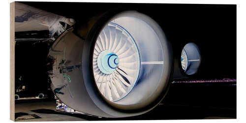 Hout print Glowing engines