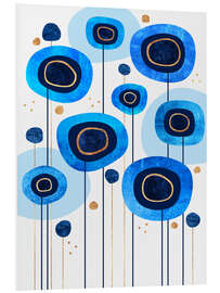 Foam board print Floral Blues